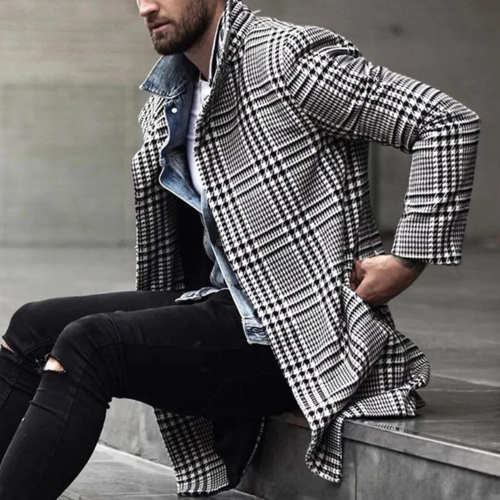 CHRISTOPHER - Manteau à Carreaux Élégant pour Homme