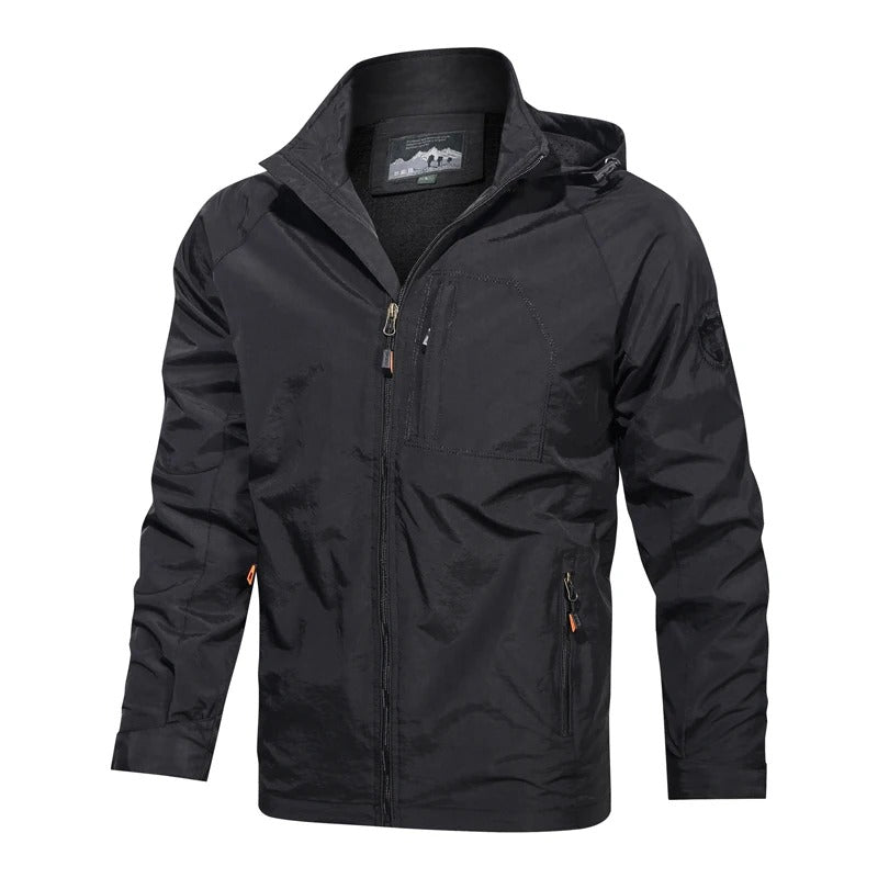 Jasper | Veste Imperméable à Capuche & Col Montant pour Homme
