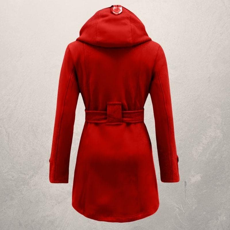 Clémence - Manteau d'Hiver Chaud et Tendance avec Ceinture et Capuche pour Femmes