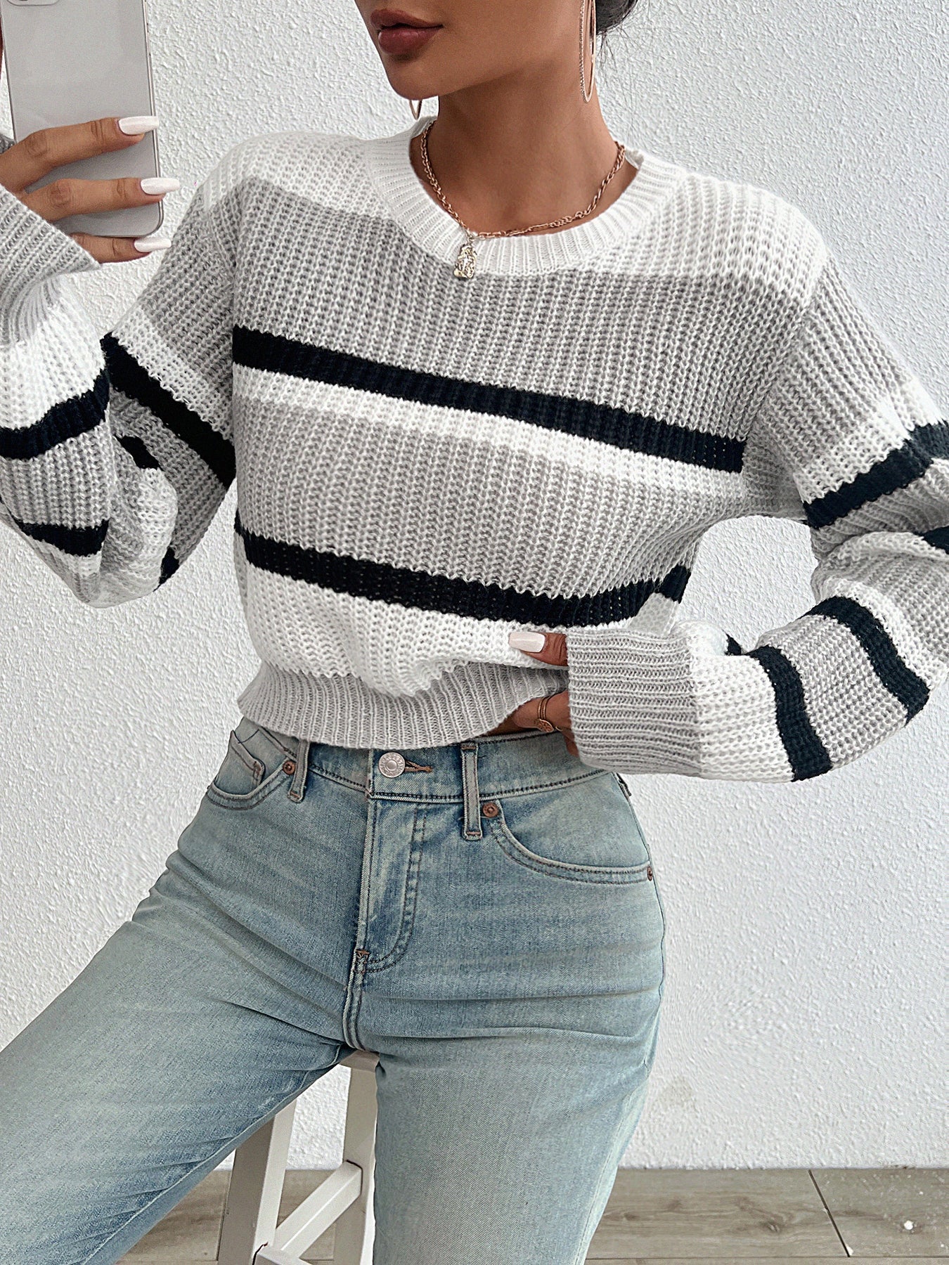 Calene - Pull en maille à col rond