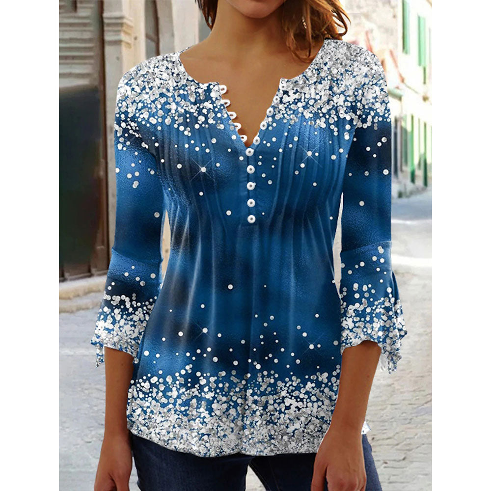 Lilith - Mode féminine T-shirt avec col en V