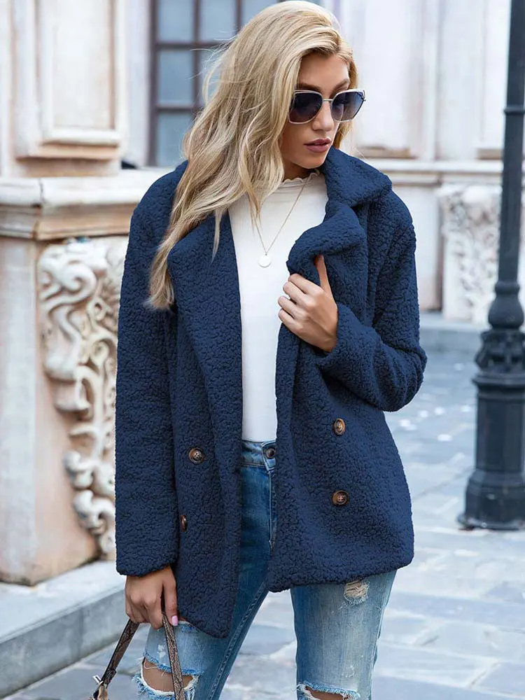 Sabrina - Manteau Teddy Stylé pour Femmes avec Poches et Doublure en Luxe Fleece