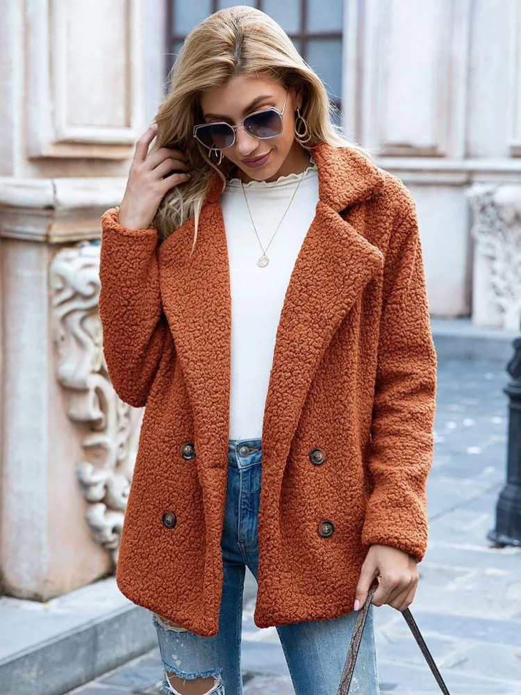 Sabrina - Manteau Teddy Stylé pour Femmes avec Poches et Doublure en Luxe Fleece