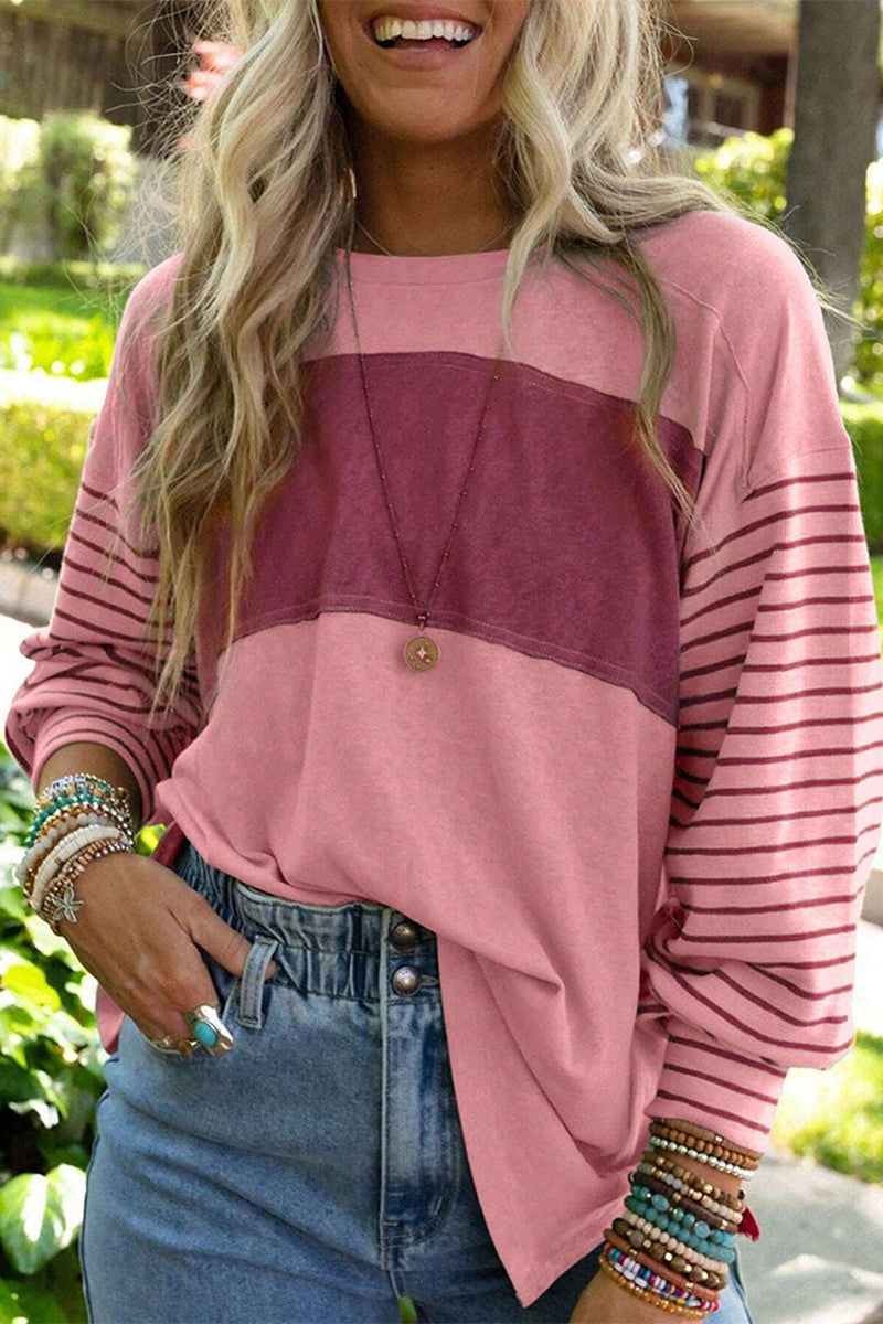 Madeleine | Pull Loose à Manches Rayées Bicolores pour Femme