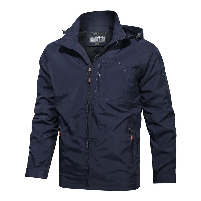 Jasper | Veste Imperméable à Capuche & Col Montant pour Homme