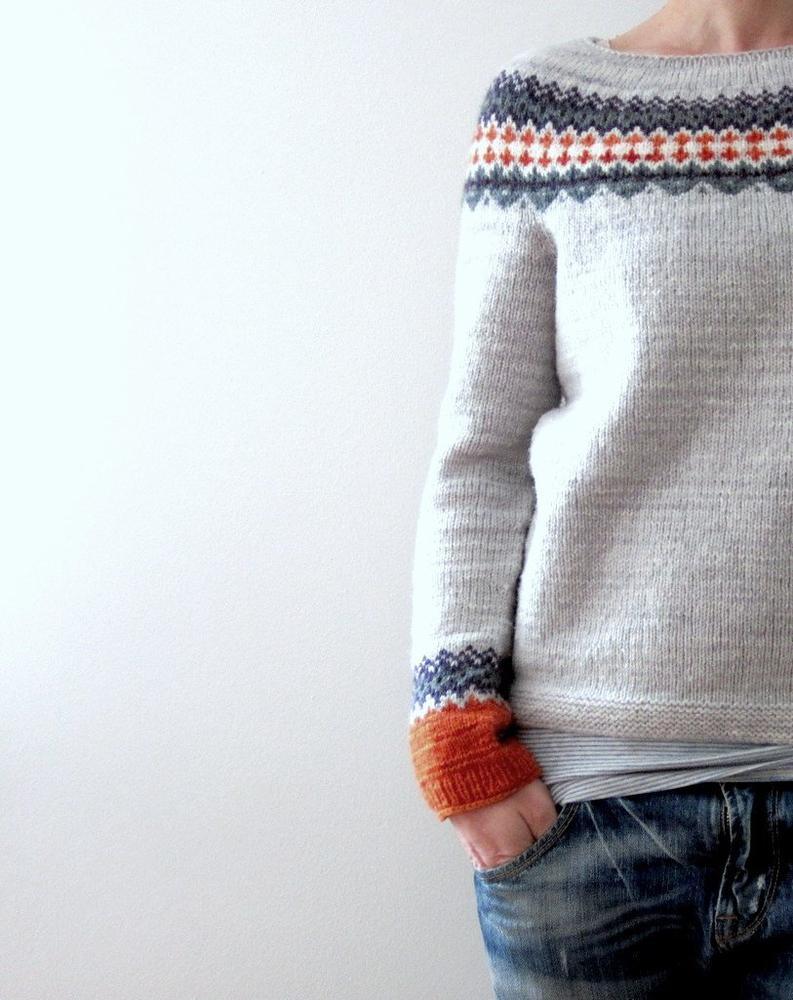 Isley - Pull tricoté à col rond imprimé mode