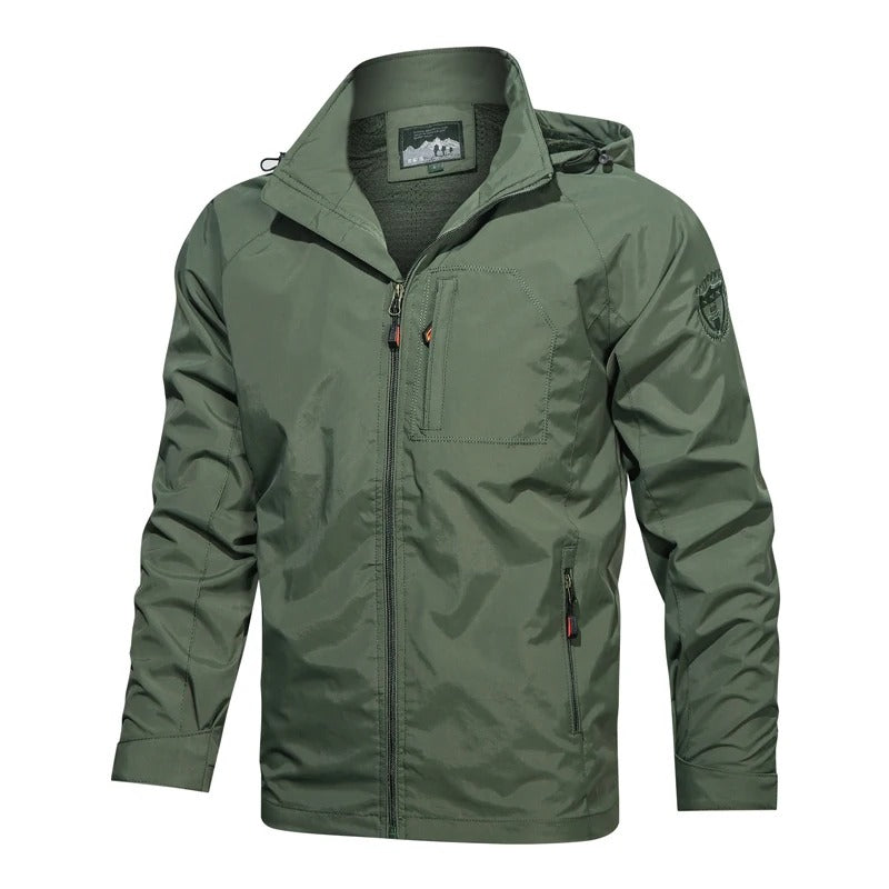 Jasper | Veste Imperméable à Capuche & Col Montant pour Homme