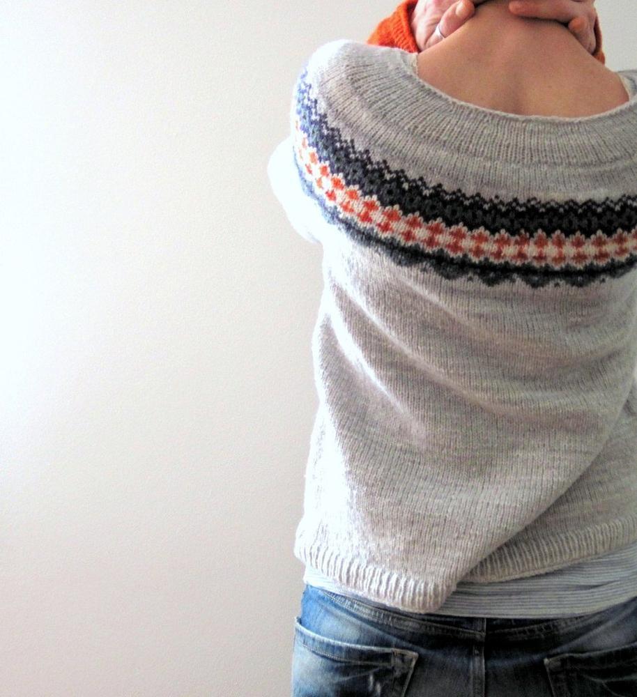 Isley - Pull tricoté à col rond imprimé mode