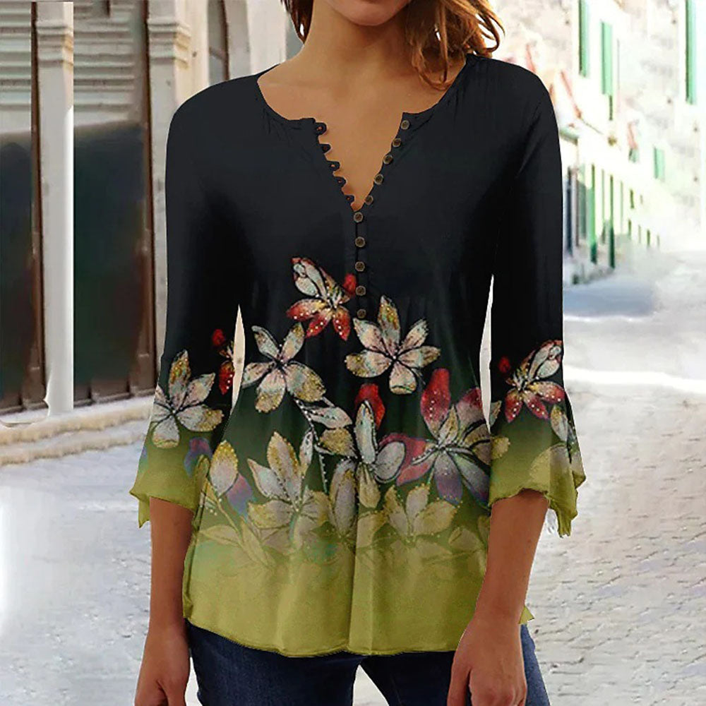 Jemima - Mode féminine T-shirt avec col en V