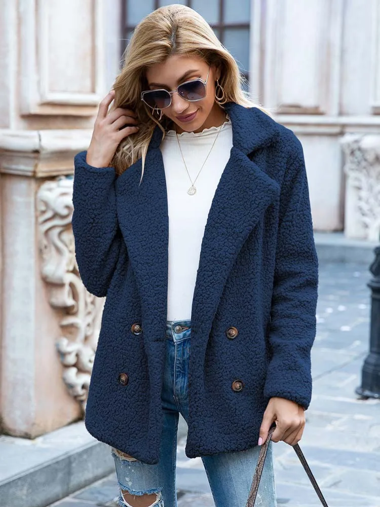 Sabrina - Manteau Teddy Stylé pour Femmes avec Poches et Doublure en Luxe Fleece