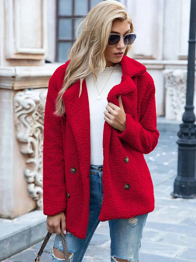 Sabrina - Manteau Teddy Stylé pour Femmes avec Poches et Doublure en Luxe Fleece