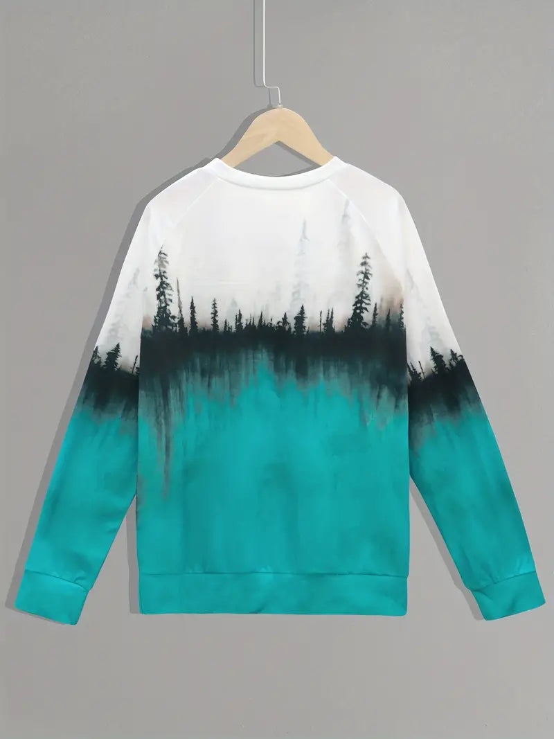 Pull-over Imprimé Forêt pour Femmes