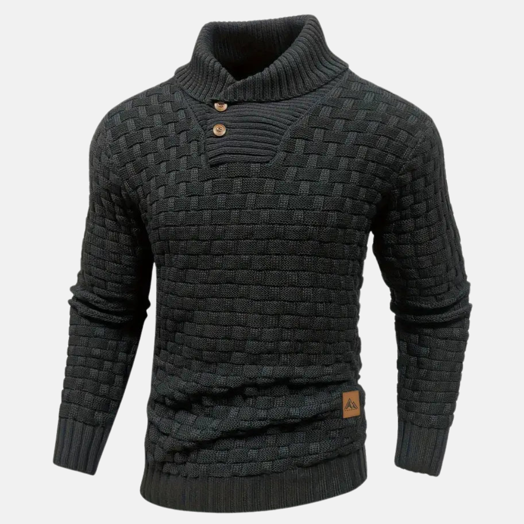 Hugo | Pull Col Châle Homme en Maille Texturée Slim Fit
