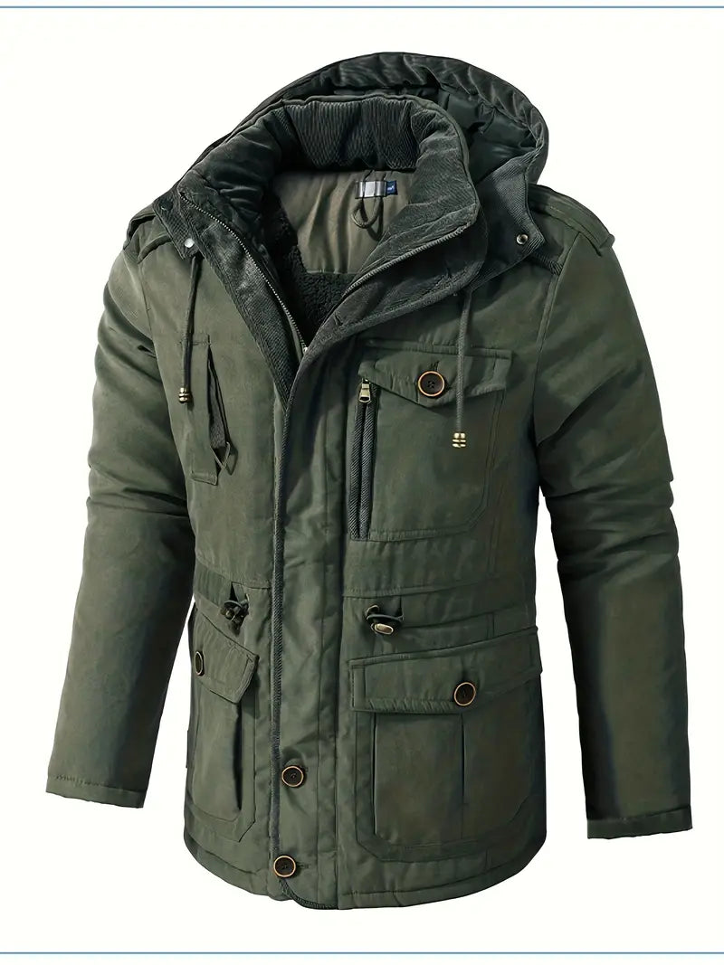 Alpha | Veste d'hiver élégante pour hommes avec capuche et poches