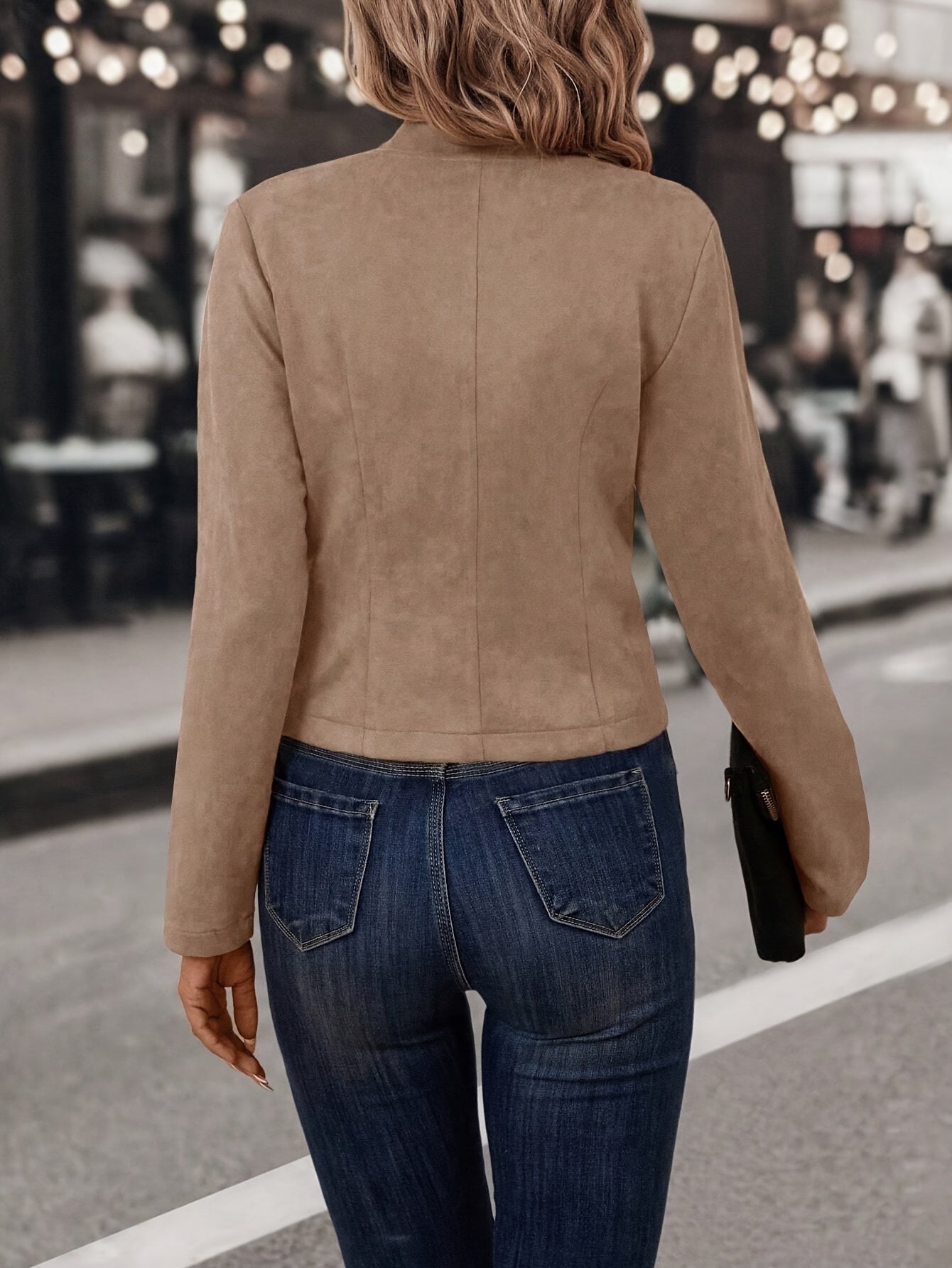 Jackie - Manteau Élégant Double Face pour le Printemps avec Ouverture Frontale pour Femmes