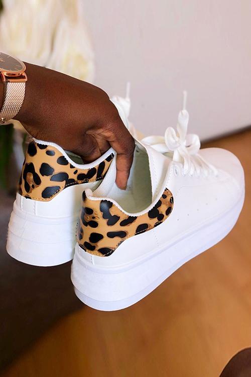 Clara - Baskets Stylées avec Imprimé Léopard pour Femmes