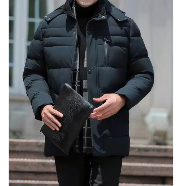 Bertrand | Veste d'Hiver Homme à Capuche et Doublure Polaire avec Poches Latérales