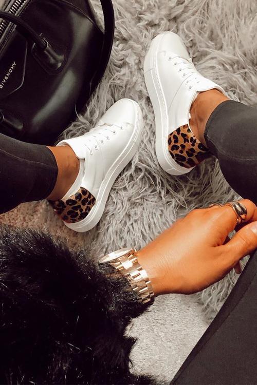 Clara - Baskets Stylées avec Imprimé Léopard pour Femmes