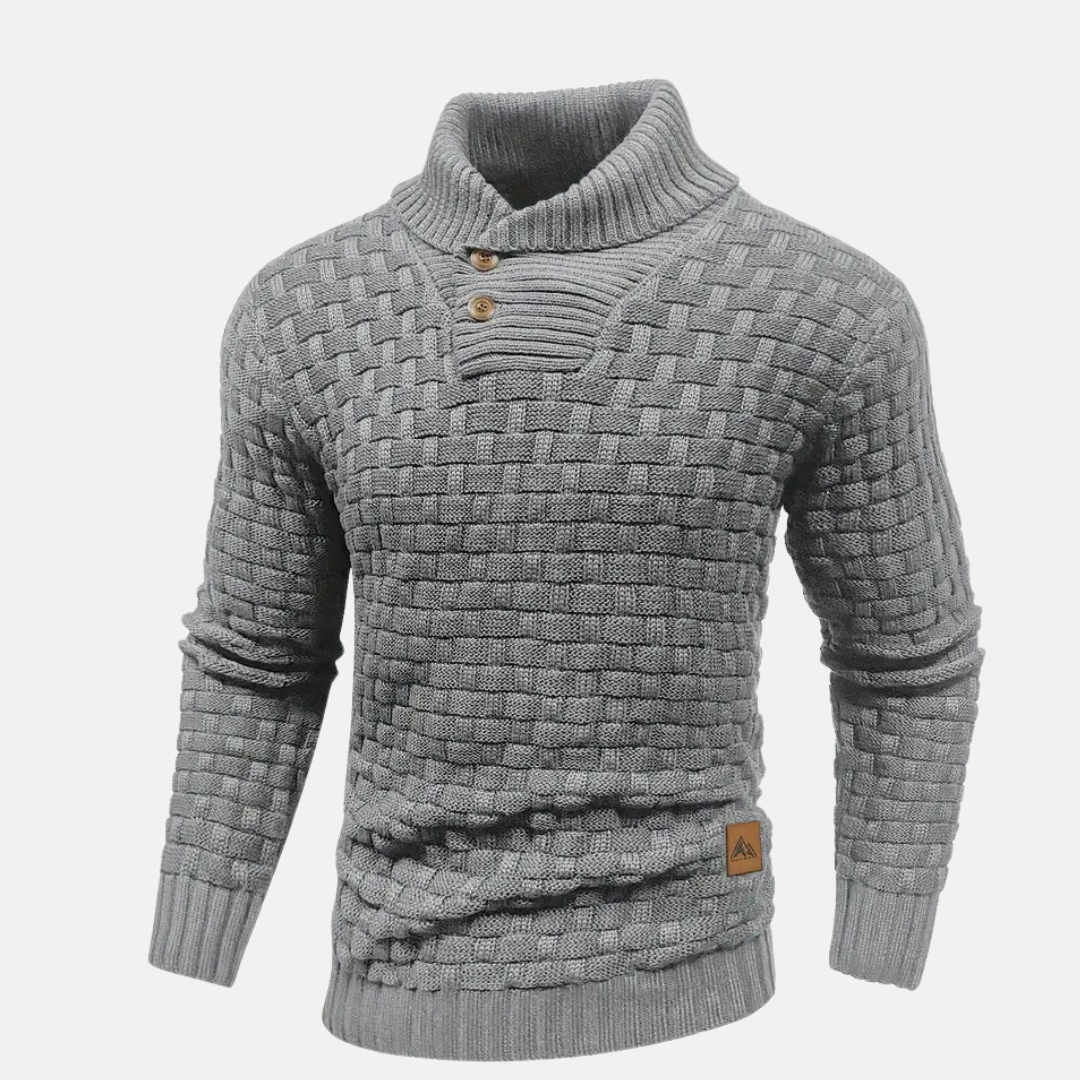 Hugo | Pull Col Châle Homme en Maille Texturée Slim Fit