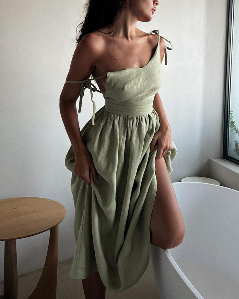 Odessa | Robe A-Line Vintage à décolleté en V pour femmes