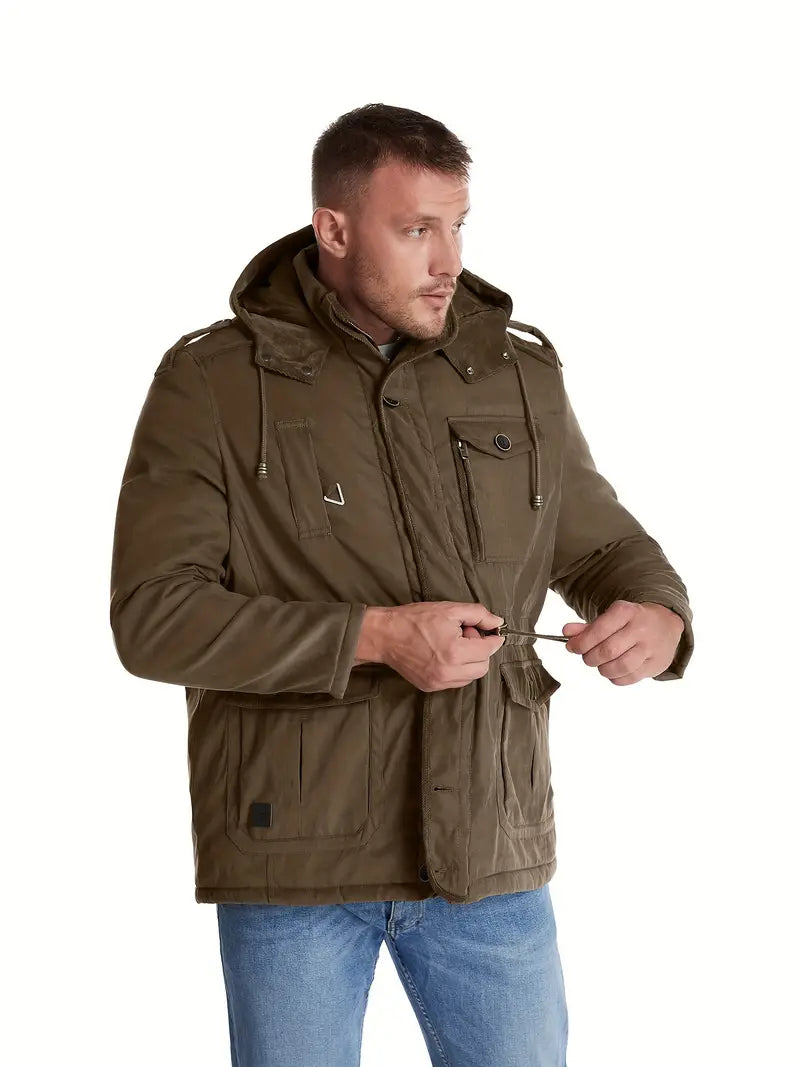 Alpha | Veste d'hiver élégante pour hommes avec capuche et poches