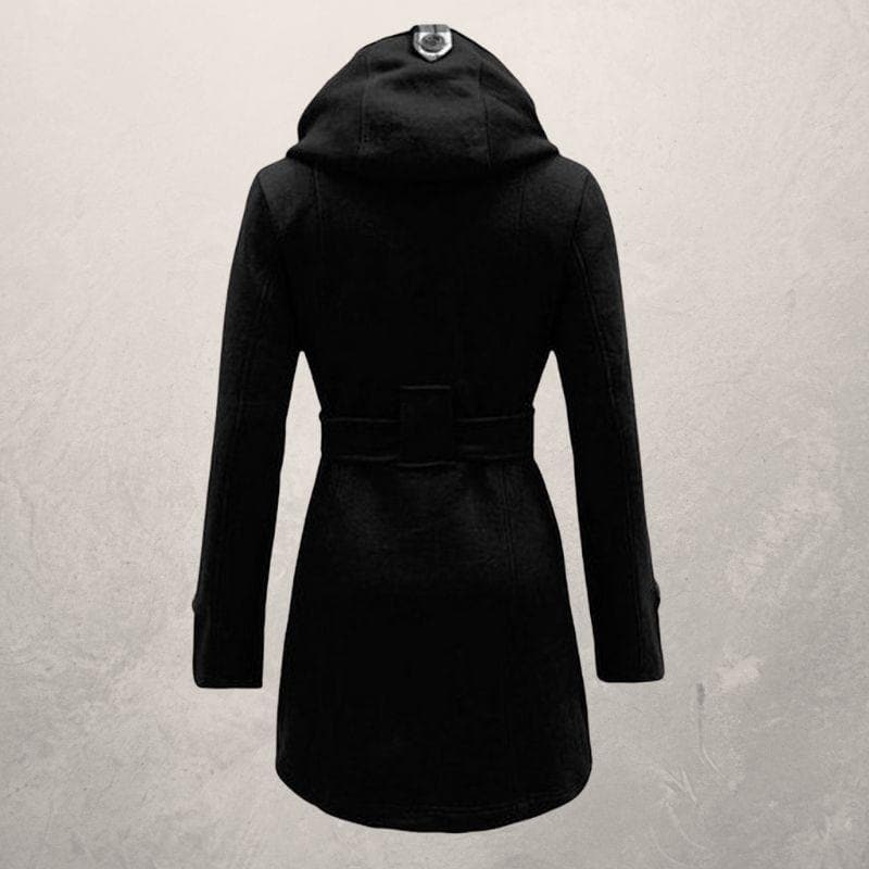 Clémence - Manteau d'Hiver Chaud et Tendance avec Ceinture et Capuche pour Femmes
