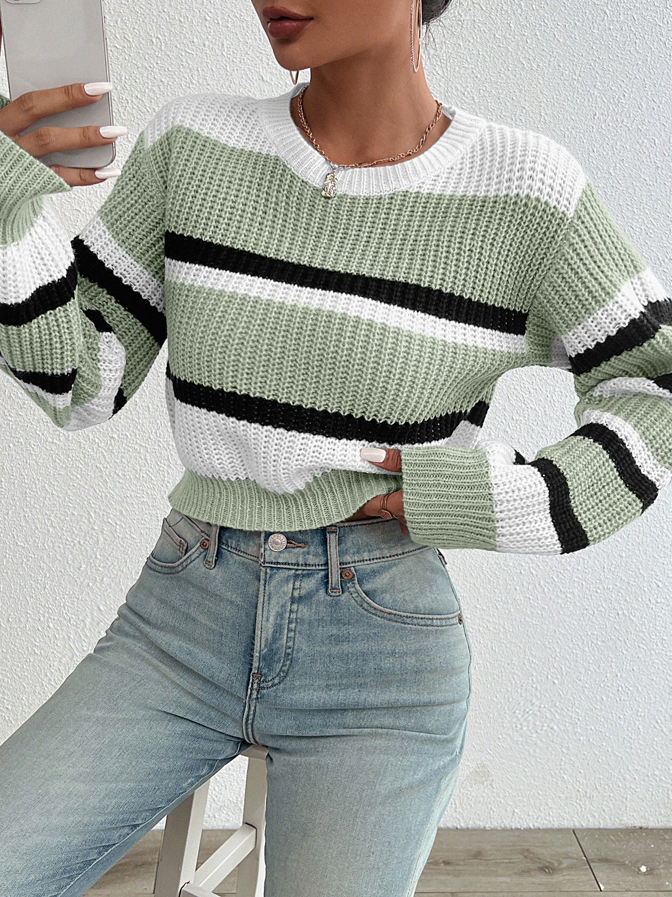 Calene - Pull en maille à col rond