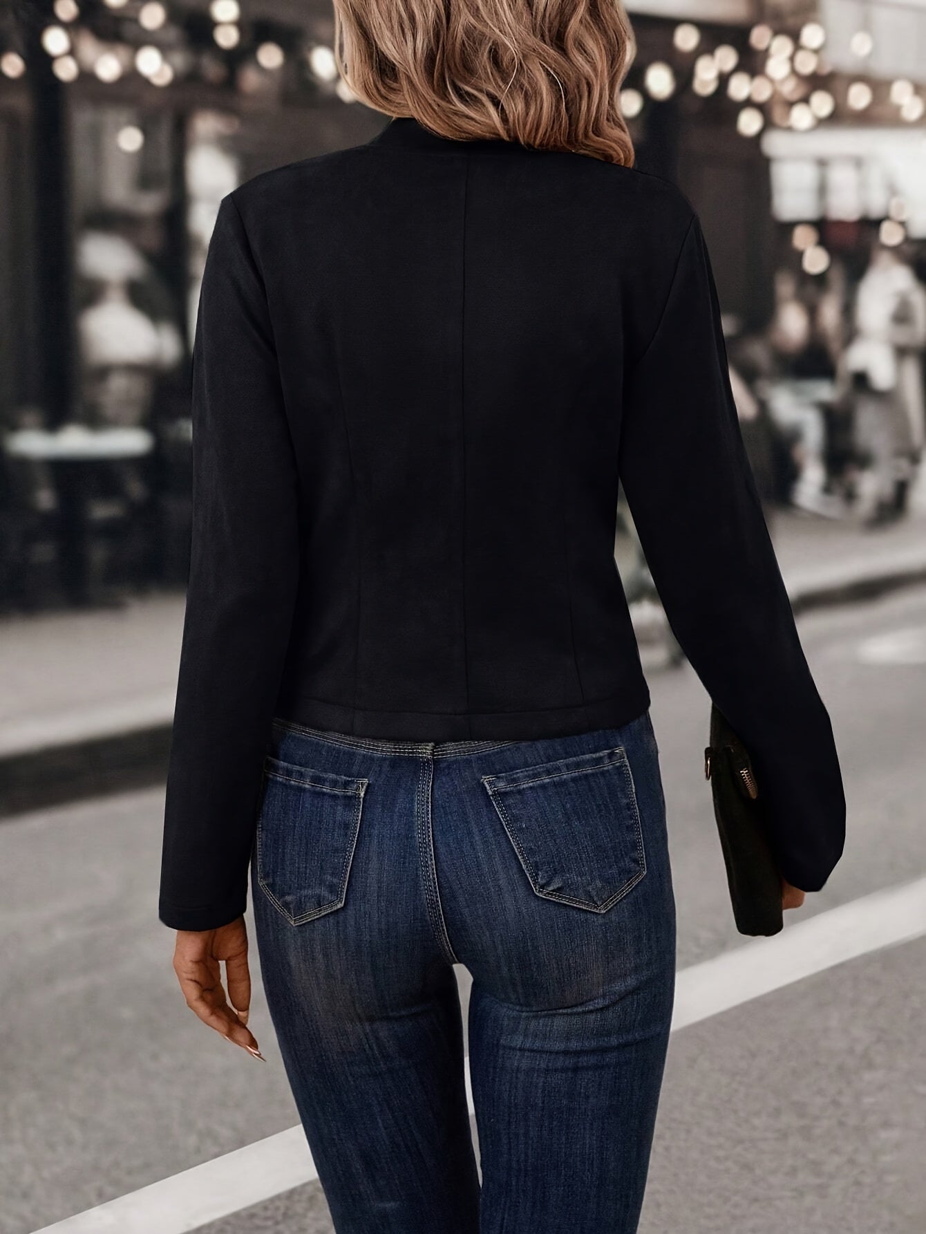 Jackie - Manteau Élégant Double Face pour le Printemps avec Ouverture Frontale pour Femmes