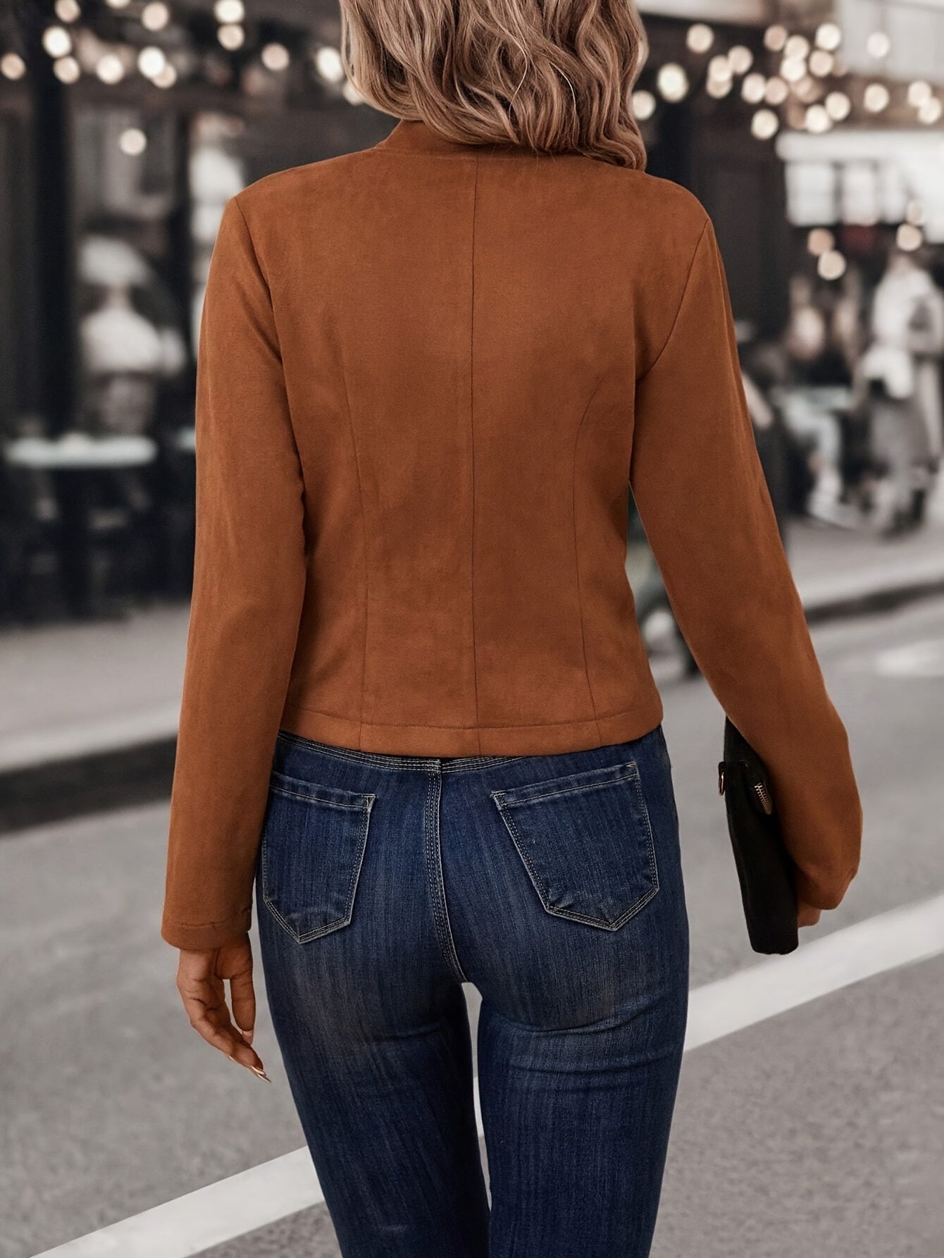 Jackie - Manteau Élégant Double Face pour le Printemps avec Ouverture Frontale pour Femmes