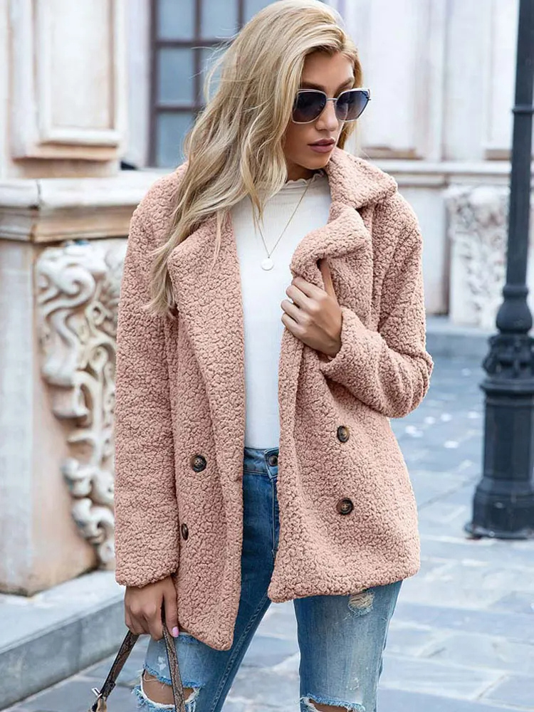 Sabrina - Manteau Teddy Stylé pour Femmes avec Poches et Doublure en Luxe Fleece