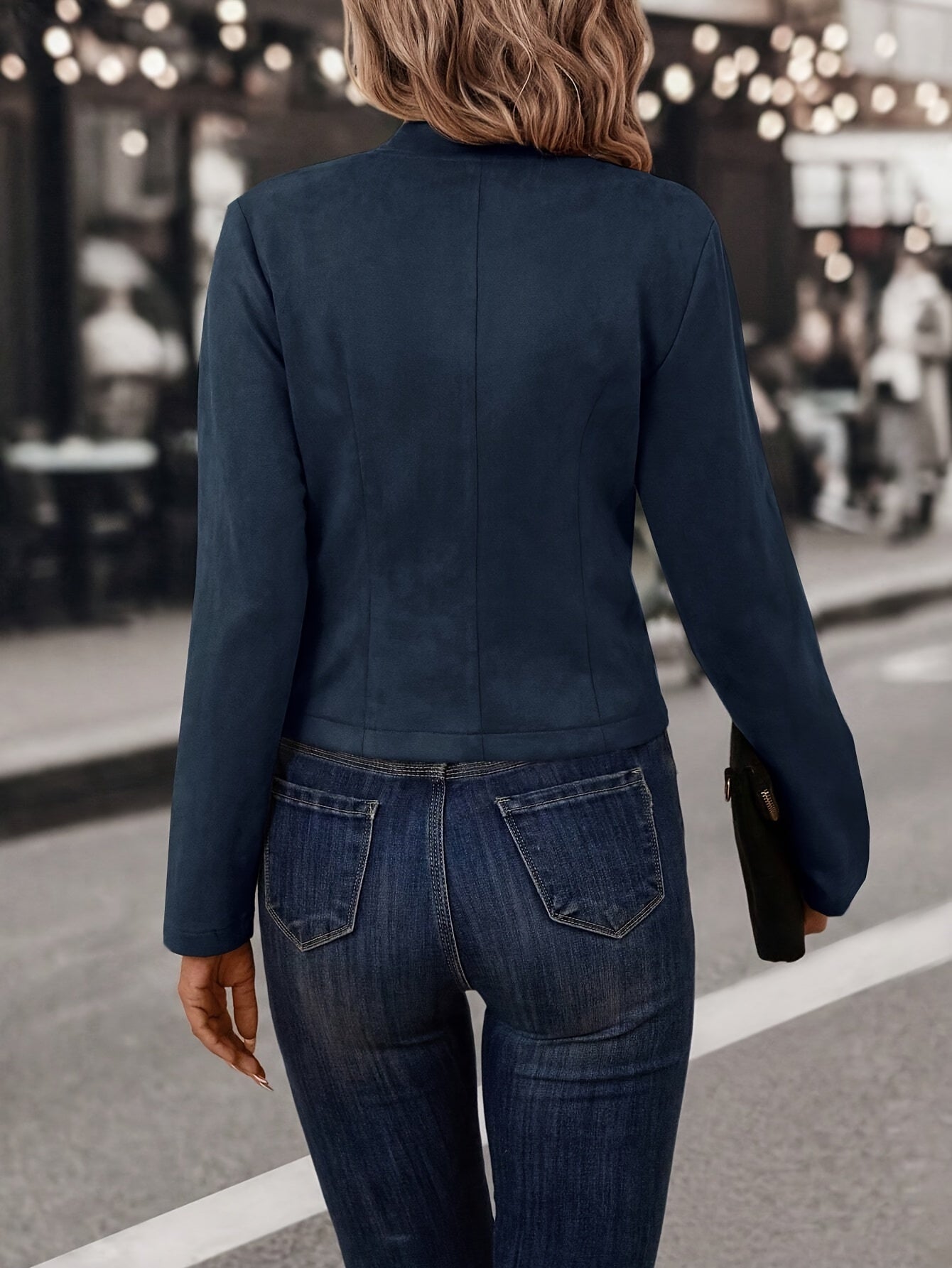 Jackie - Manteau Élégant Double Face pour le Printemps avec Ouverture Frontale pour Femmes