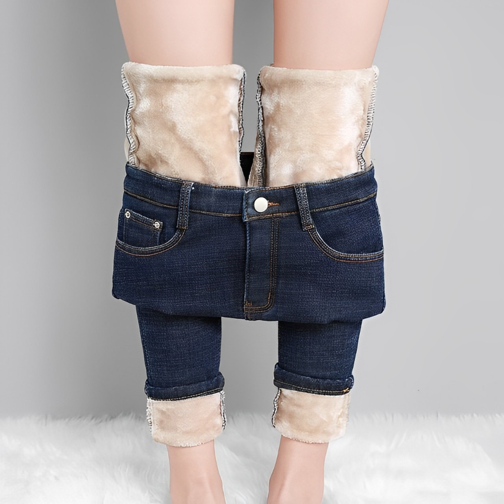 Wendy - Jeans en Polaire Stylés et Chauds pour l'Hiver pour Femmes
