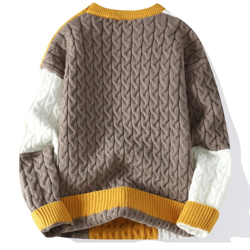 Pull en maille Patchwork pour Hommes - Wade