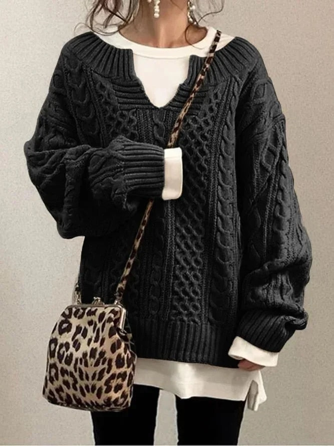Pull en Maille Torsadée pour Femmes - Jessica
