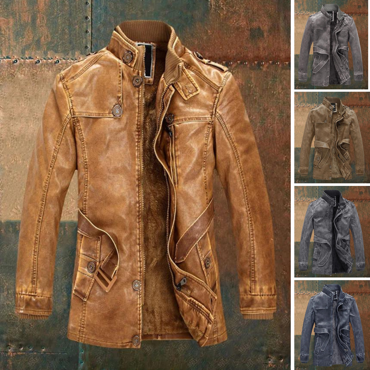 Veste en Cuir Vintage pour Hommes