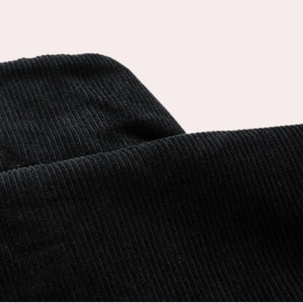 Théodule | Veste Homme en Cordon de Velours Côtelé avec Doublure en Fleece, Col Revers, Fermeture Éclair et Poches Latérales