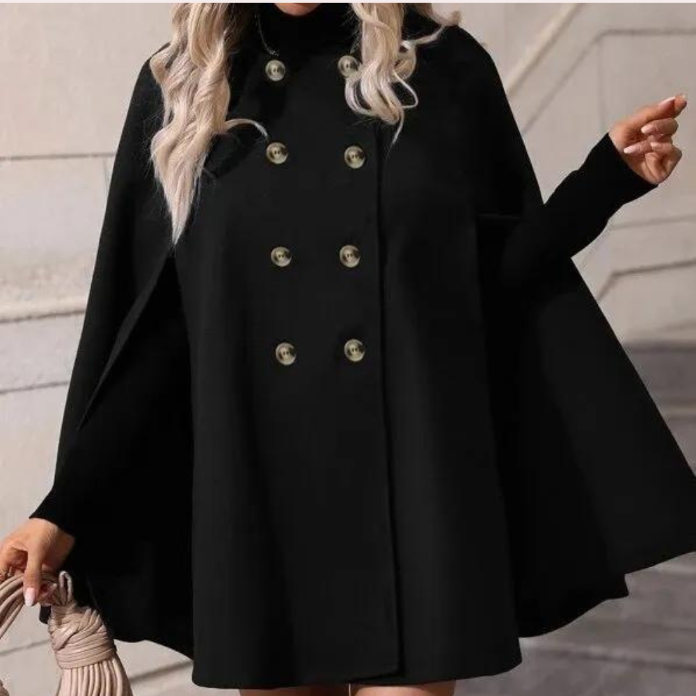Chic et Élégant - Manteau Cape en Cachemire Doux pour Femme de Luxe