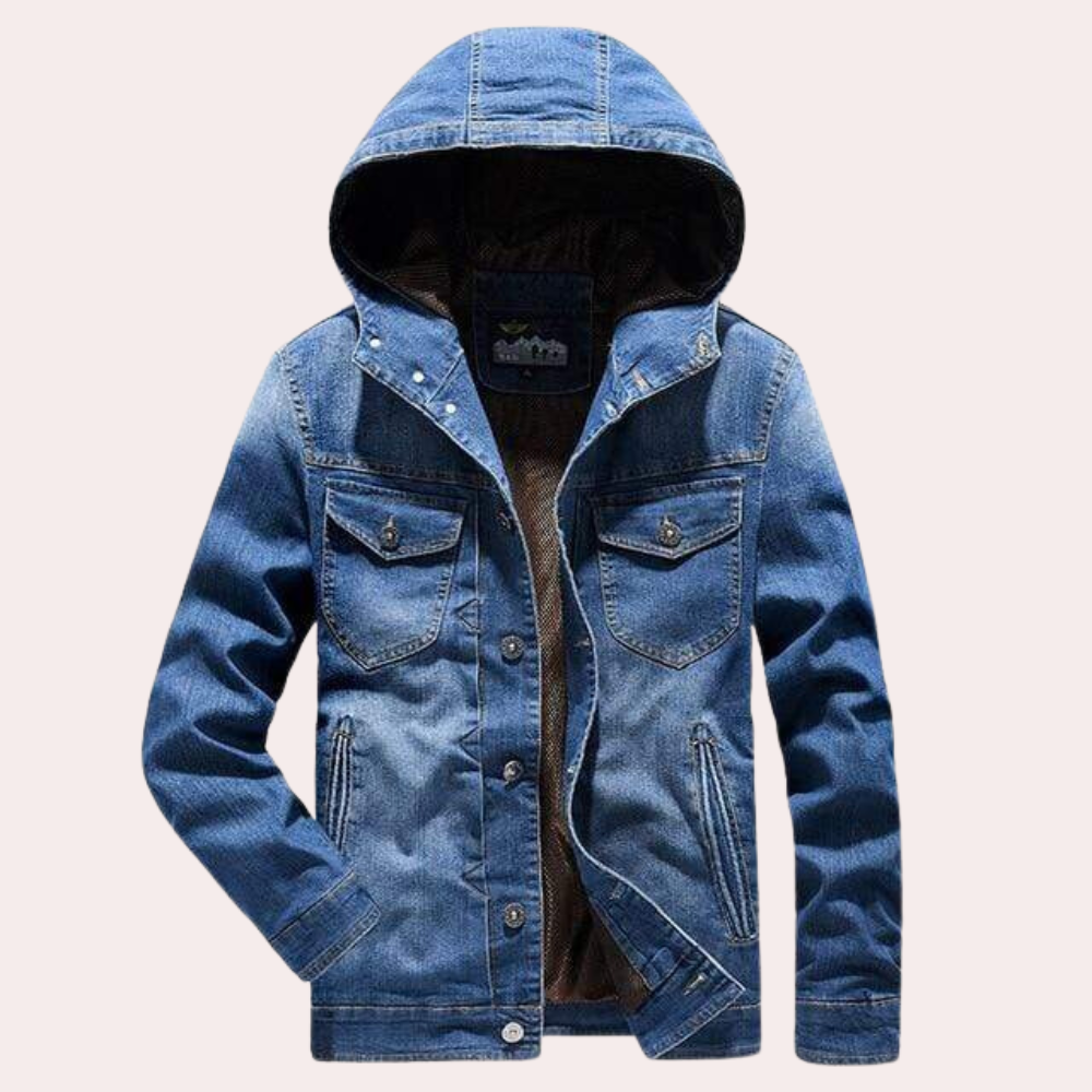 Odbart - Veste en Jean Décontractée pour Hommes