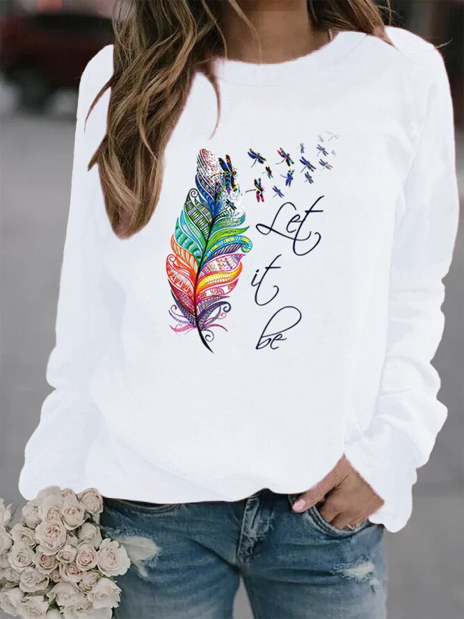 Karen - Pull confortable pour femmes avec un motif de plumes