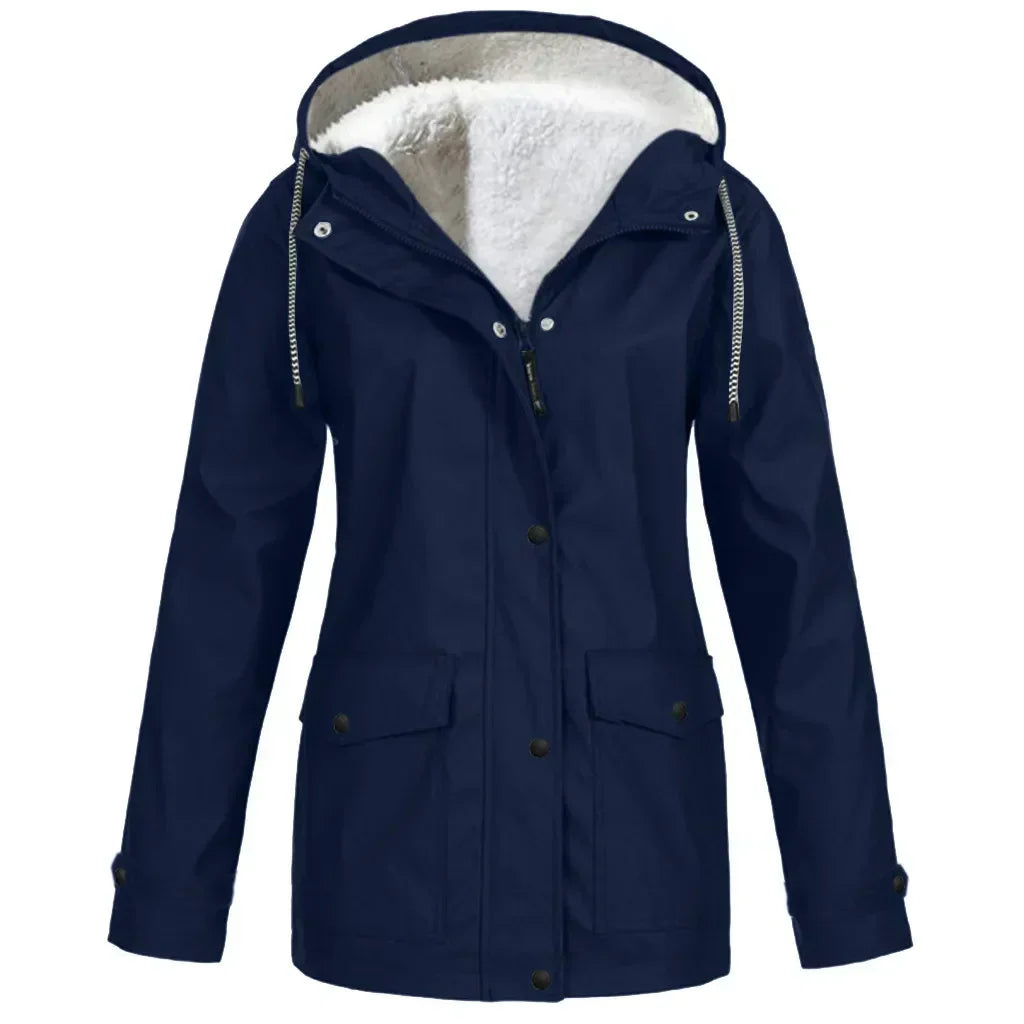 Hannah - Veste Imperméable et Coupe-Vent Doublée en Polaire pour Femmes