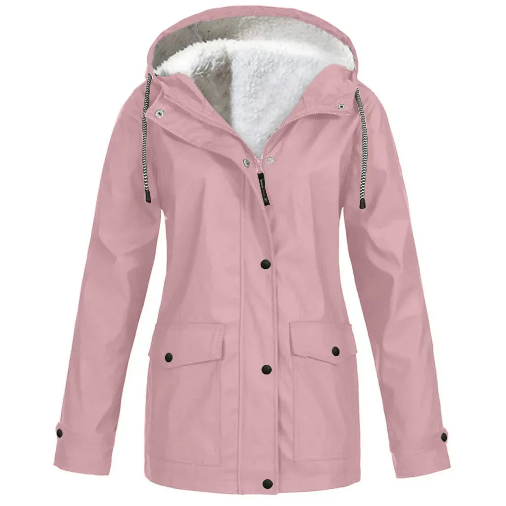 Hannah - Veste Imperméable et Coupe-Vent Doublée en Polaire pour Femmes