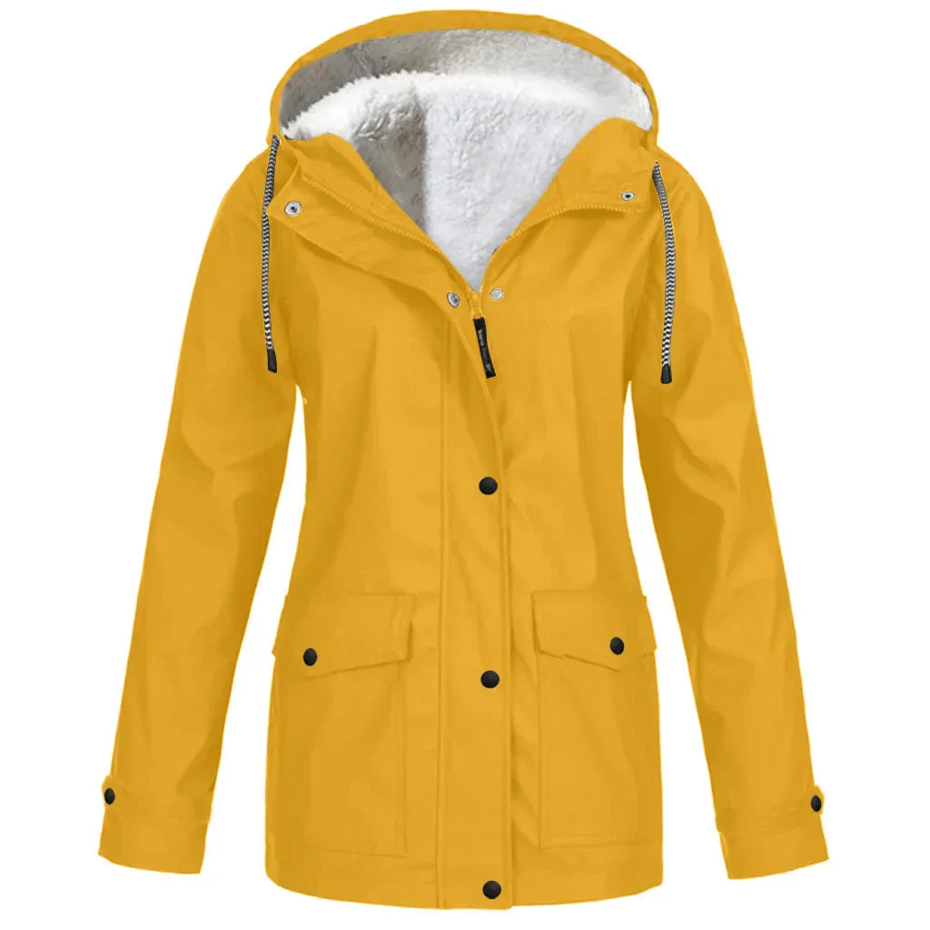 Hannah - Veste Imperméable et Coupe-Vent Doublée en Polaire pour Femmes