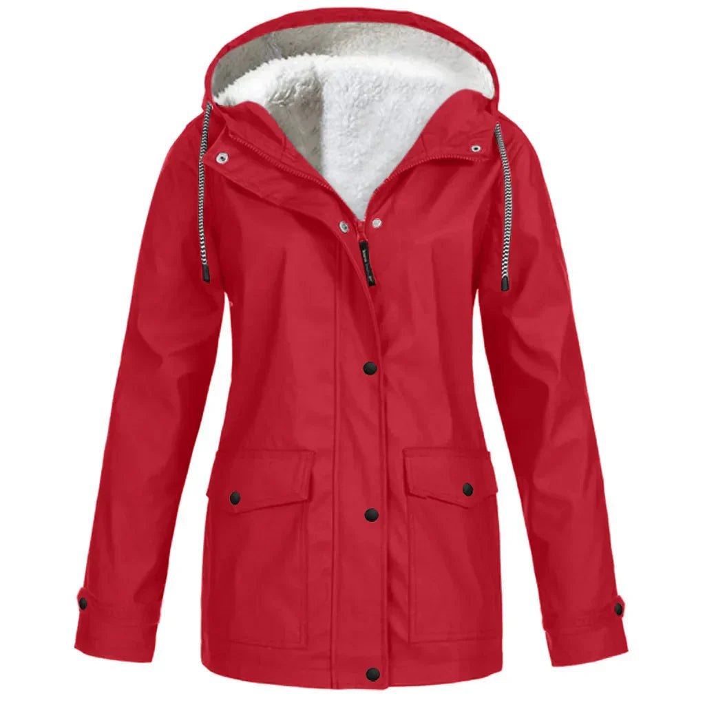 Hannah - Veste Imperméable et Coupe-Vent Doublée en Polaire pour Femmes