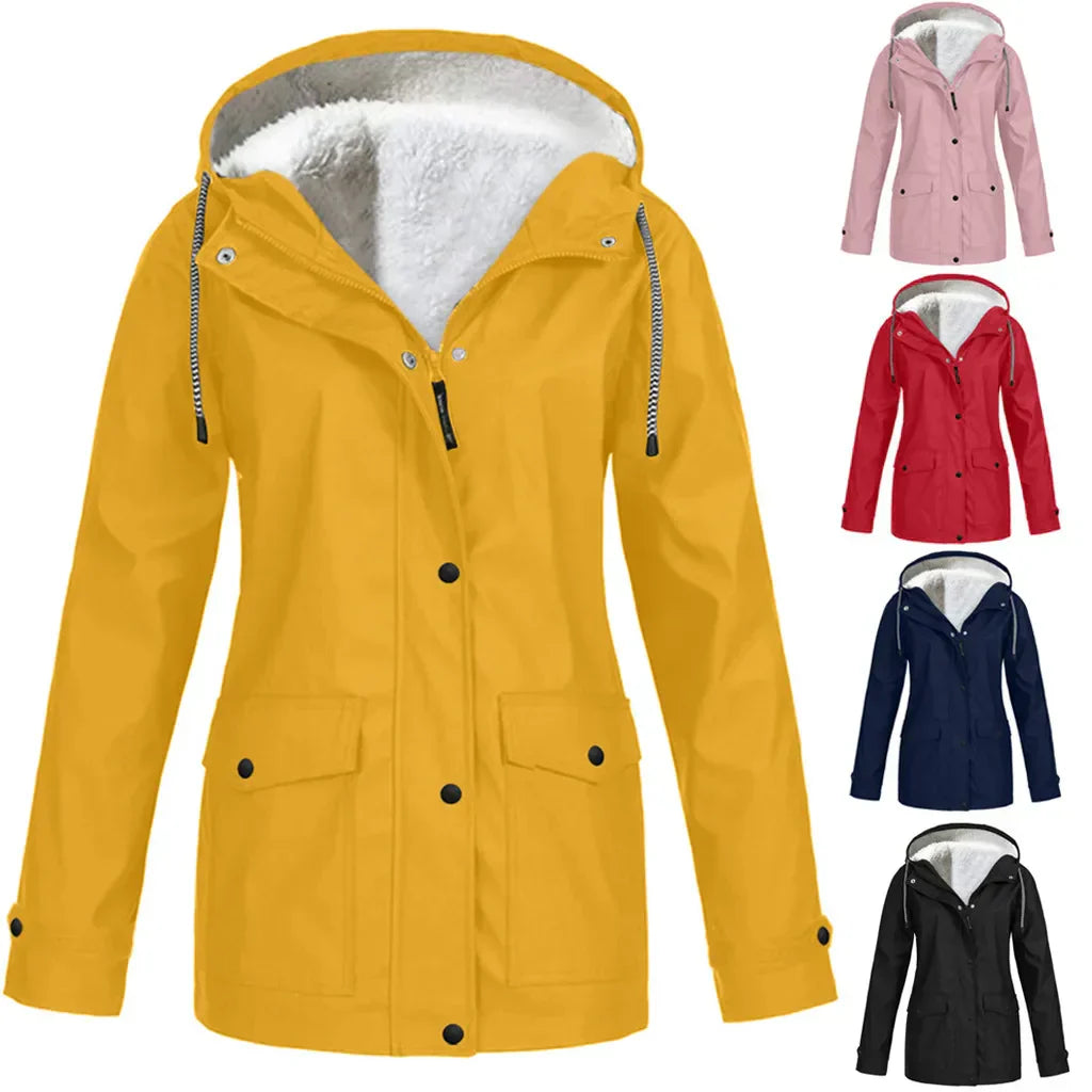 Hannah - Veste Imperméable et Coupe-Vent Doublée en Polaire pour Femmes