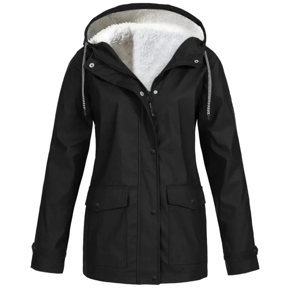Hannah - Veste Imperméable et Coupe-Vent Doublée en Polaire pour Femmes