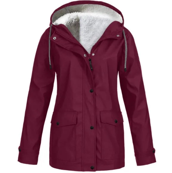 Hannah - Veste Imperméable et Coupe-Vent Doublée en Polaire pour Femmes