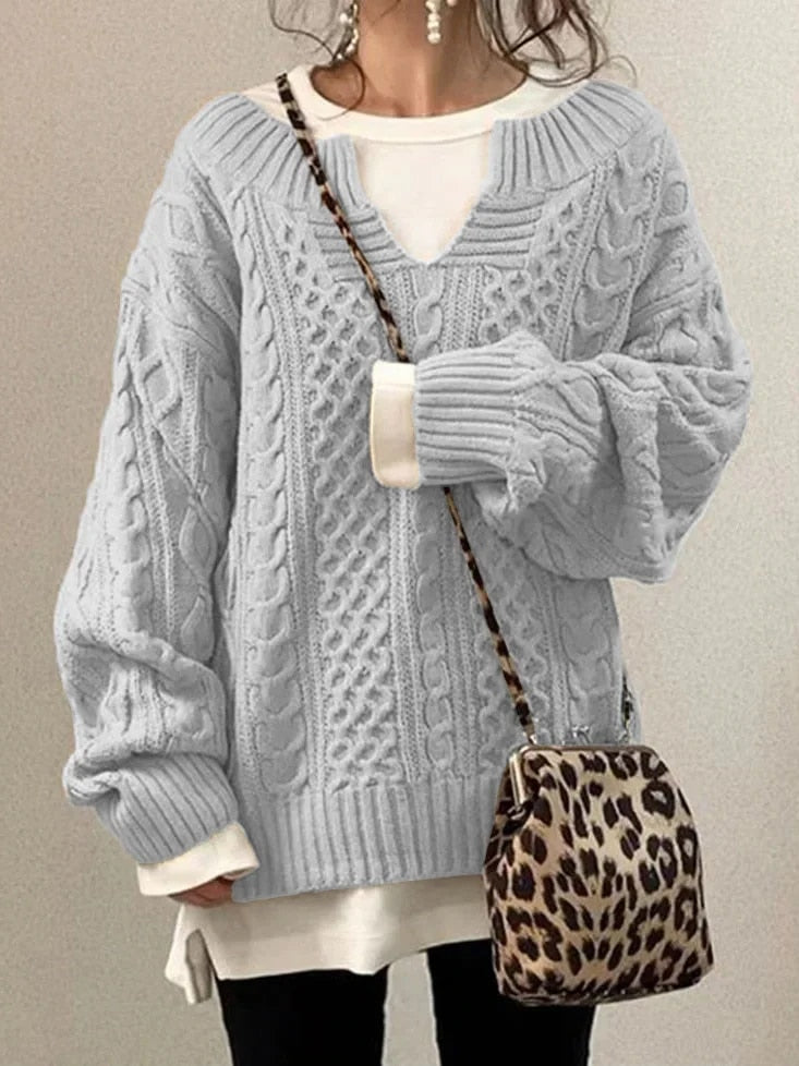 Pull en Maille Torsadée pour Femmes - Jessica