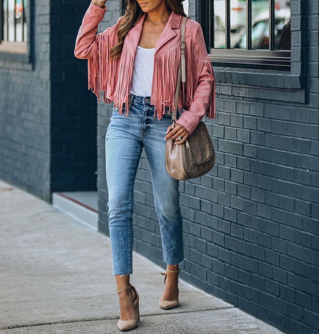 Perrie - Veste à Franges Stylée et Confortable pour Femmes