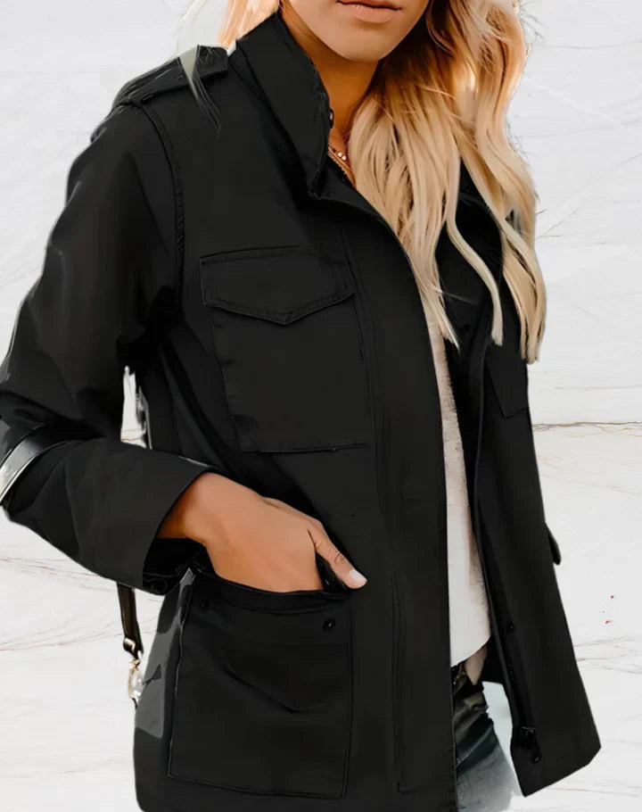 Nina - Veste Stylée à Manches Longues et Quatre Poches pour Femmes