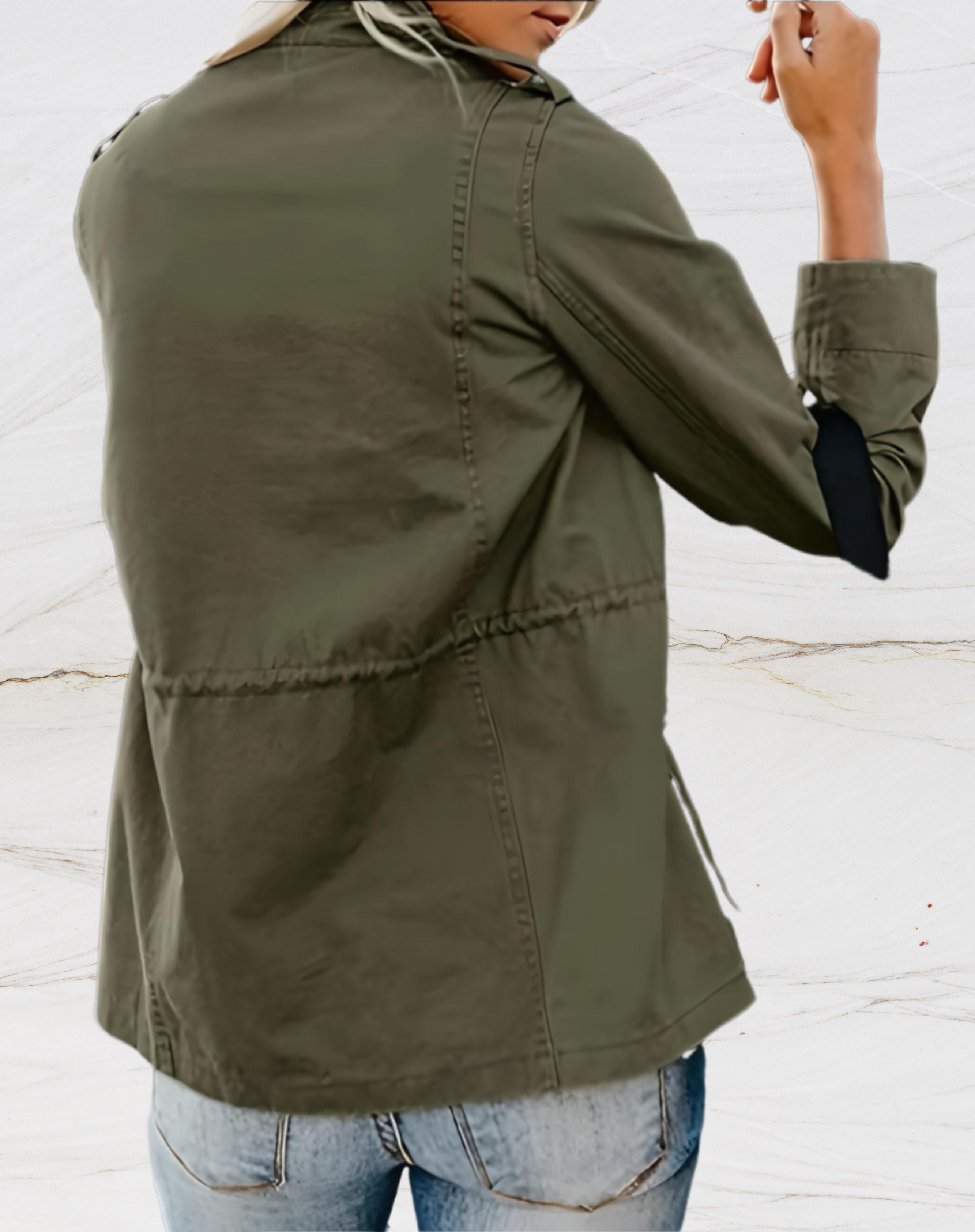Nina - Veste Stylée à Manches Longues et Quatre Poches pour Femmes